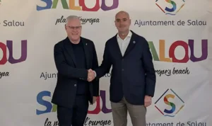 Salou y PortAventura organizarán un acto conjunto de promoción en el Movistar Arena de Madrid Pere Granados y Fernando Aldecoa