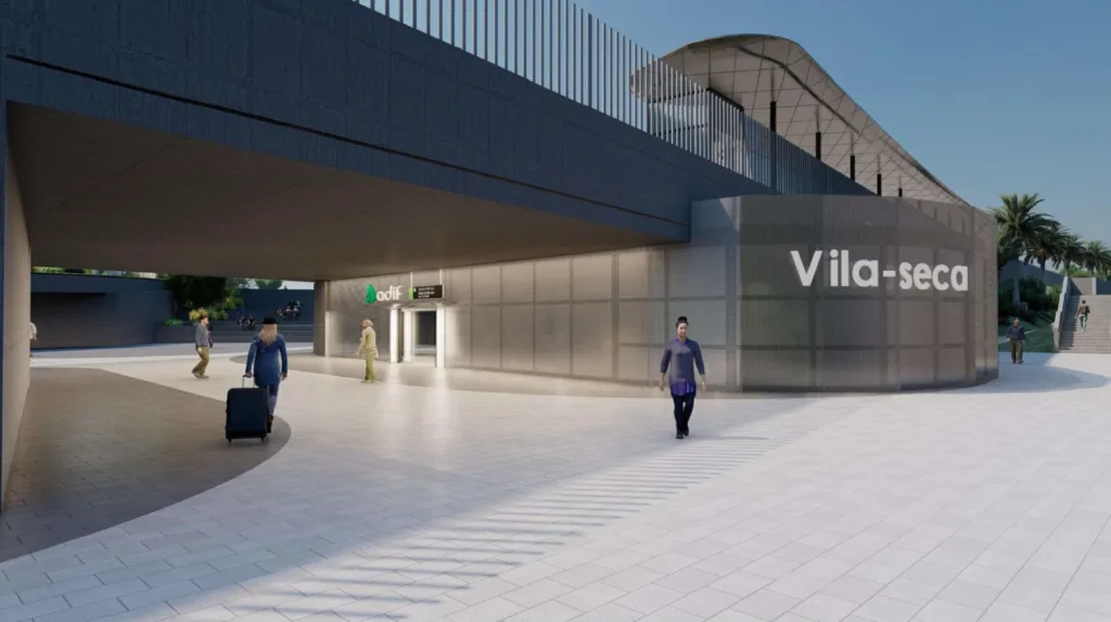 Imagen virtual de la futura estación de tren de Vila-seca