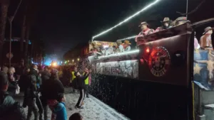 Una de las carrozas del Cos Blanc de Salou