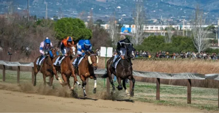 Una de las carreras del Cós de Sant Antoni de este domingo en Vila-seca