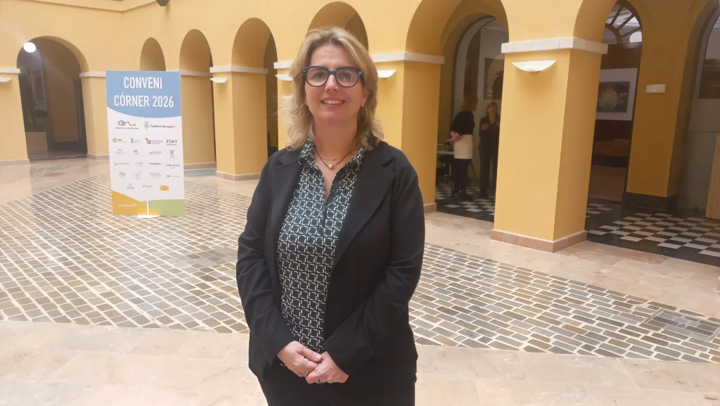 La presidenta de la Federació Empresarial d’Hostaleria i Turisme de la província de Tarragona, Berta Cabré, després de l'entrevista