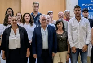 Cristina Berrio, primera por izquierda, junto a Granados, en una imagen de archivo