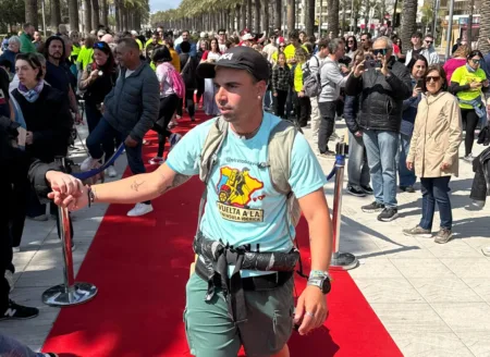 David Giménez, a su llegada a Salou este domingo