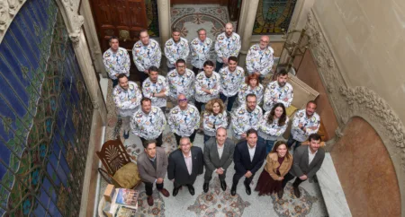 Foto de família dels xefs a la Casa Navàs