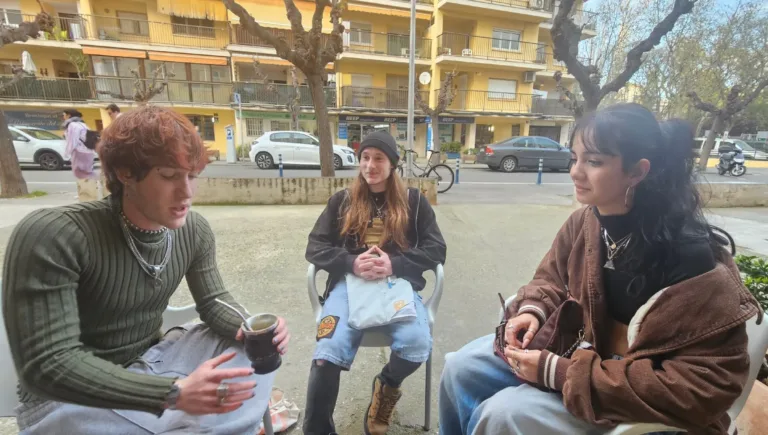 Un momento de la conversación con Herón, Basel y Jinja , en Salou