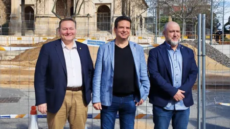 David Chatelain, Oliver Klein y Alfredo Clúa, este lunes