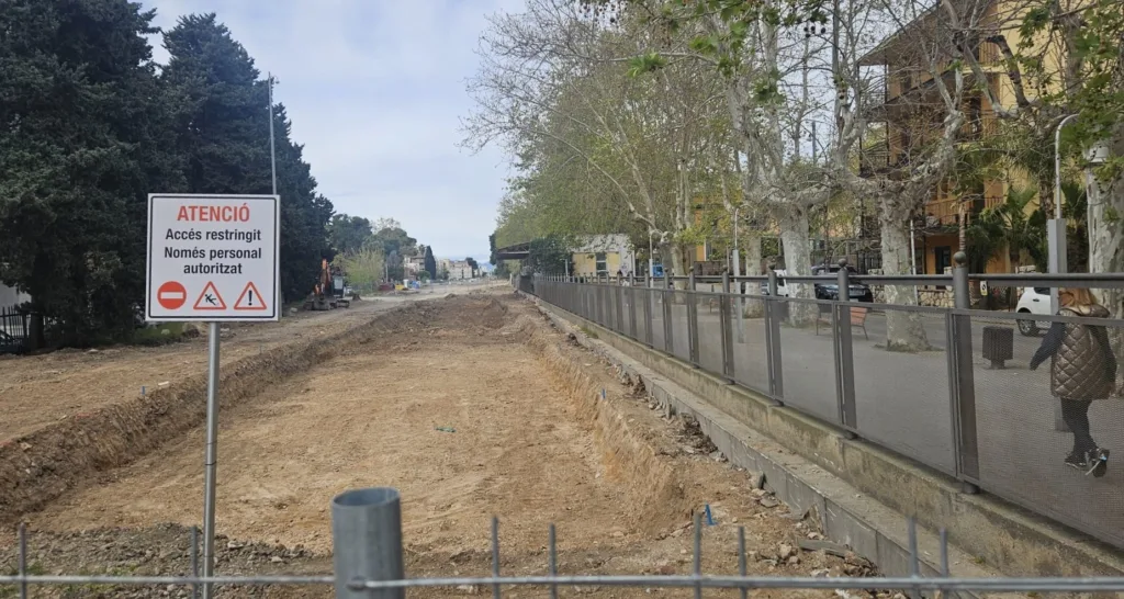 Las obras del tranvía empezaron hace unos días en Salou