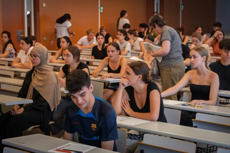 Más de 4.400 estudiantes inician las pruebas de acceso a la universidad Estudiantes antes de un examen de las PAU