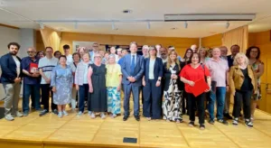 Foto de família del pregó de la Fira de Cambrils