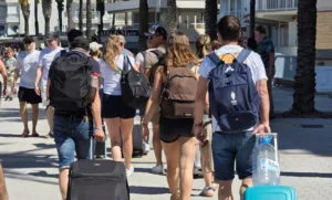 Turistas, estos días en Salou