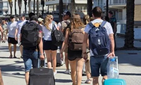 Turistas, estos días en Salou