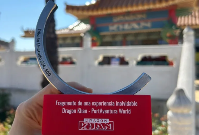 PortAventura World vende los raíles originales de Dragon Khan como piezas de coleccionista Una de las 500 piezas a la venta