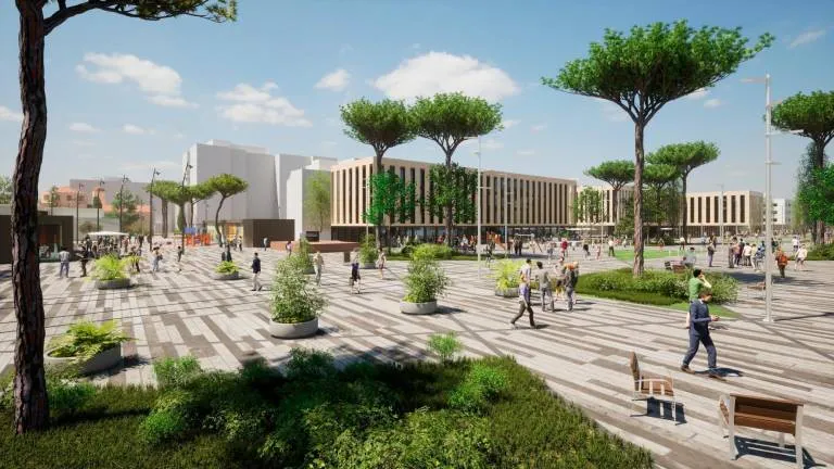 Salou aprueba las expropiaciones para construir el Eix Cívic Imagen virtual del futuro Eix Cívic de Salou