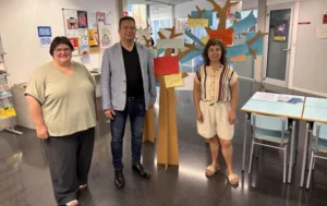 Mar España, Oliver Klein i Lídia Utset, al centre Rosa dels Vents de Cambrils