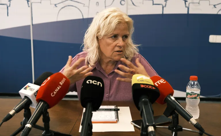 Teresa Recasens, en la seva roda de premsa aquest dimarts