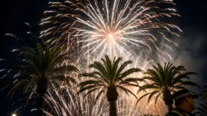 Salou recuperará el 6 de septiembre la procesión y el castillo de fuegos artificiales suspendidos el sábado Una edición anterior del castillo de fuegos artificiales