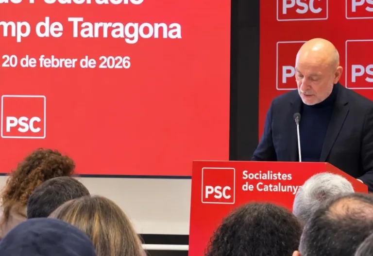 Alejandro Hernández, en un acto del PSC