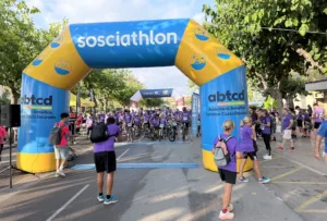 Salida de la prueba ciclista de Sosciathlon