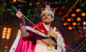 Freddie Mercury, durant el concert
